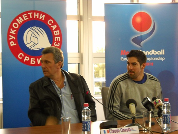 Onesta i Karabatić na PRESS-u u Beogradu Klod Onesta i Nikola Karabatić